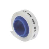 10 Rollos de Etiquetas Marcadoras, Pre-Impresos con los Números 0-9, de 2.4 metros, Color Blanco